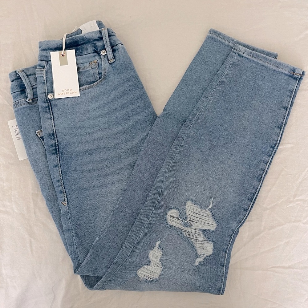 Good American Good Waist Crop Jeans
